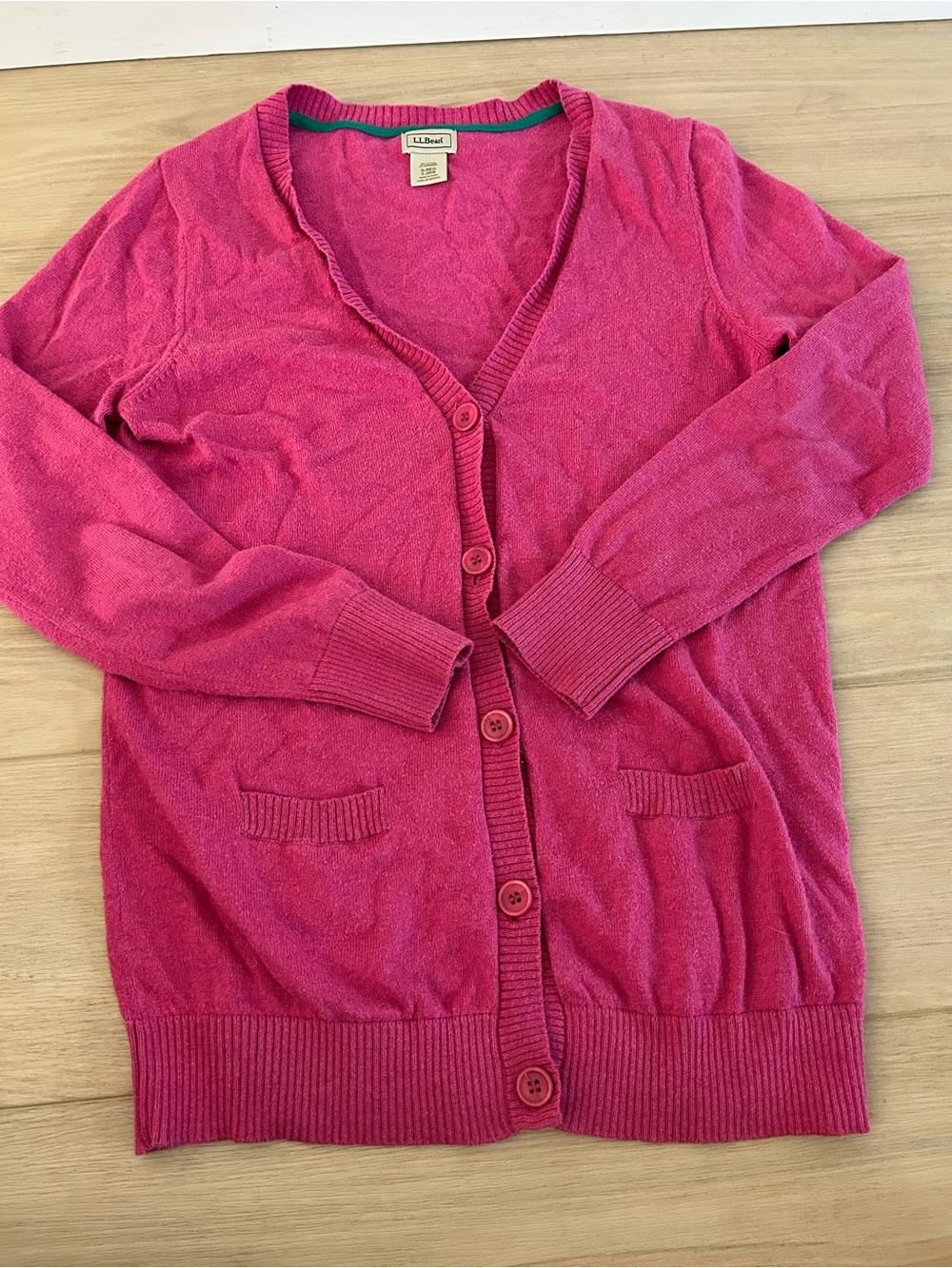 LL Bean Women's Pink Cardigan